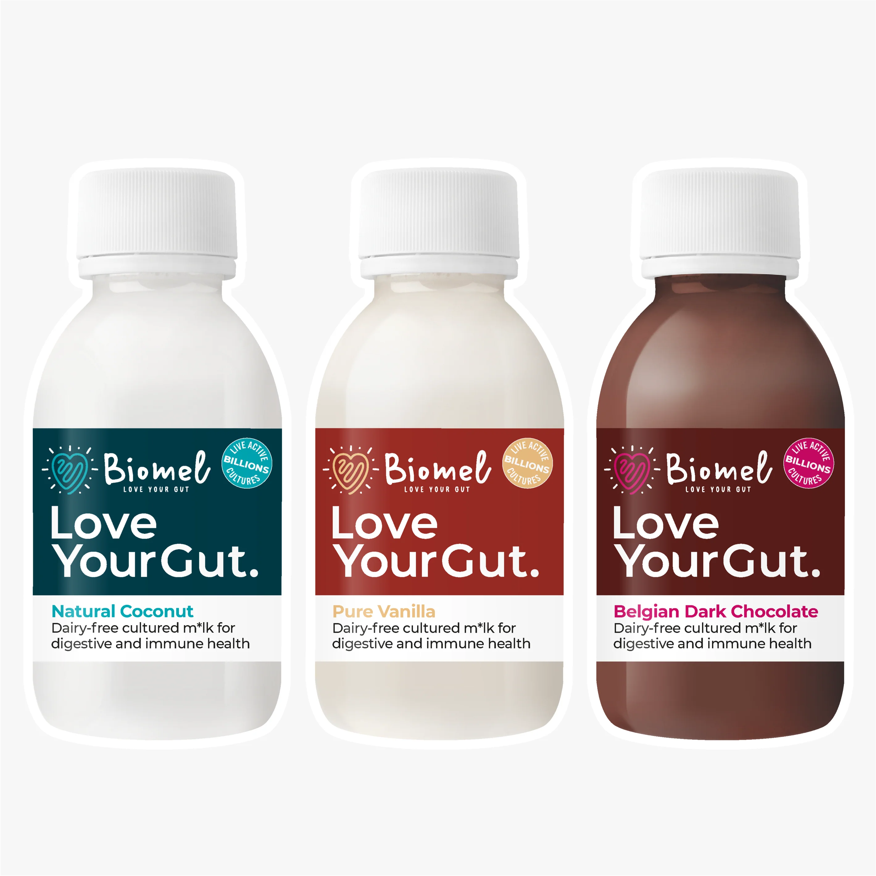 Biomel Dairy-Free Gut Health Shots Mixed Flavours (14 Shots x 125ml @ £1.50 each)
